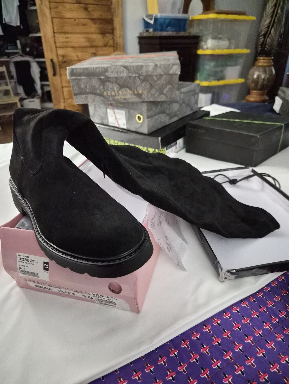 New Lady Go Diva Black Suede Boots
